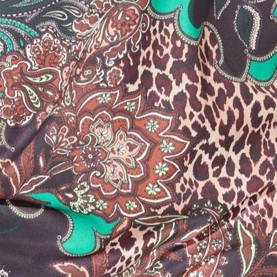 green animal paisley