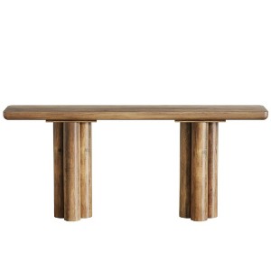Resenkos Entryway Table, Console Sofa Table,70.8" Console Table, Long Sofa Table Hallway Foyer Table Brown - 1 of 4