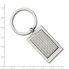 Black Bow Jewelry Polished and Textured Rectangular Stainless Steel Key Chain - 2 of 3