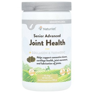 NaturVet Senior Advanced, Joint Health + Collagen & Turmeric, For Dogs, 60 Soft Chews, 6.3 oz (180 g) - 1 of 3