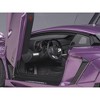 Lamborghini Aventador Liberty Walk LB-Works Viola SE30 Purple Metallic with Carbon Hood Limited Ed 1/18 Model Car by Autoart - 4 of 4