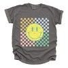 Simply Sage Market Four Square Smiley Face Garment Dyed Tee - 3 of 4