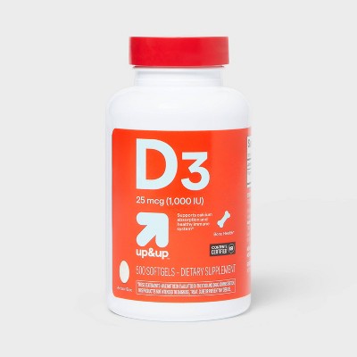 Vitamin D3 Bone Health Dietary Supplement Softgels - 500ct - up&up™