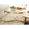 55 Downing Street Glam Acrylic Round Coffee Table 36" Wide Clear Glass Tabletop Gold for Living Room Home House Balcony Office - 2 of 4
