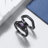 Danielle Wedding Ring Set for Women CZ Black Engagement Ginger Lyne Collection - 2 of 4