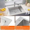 Drop In Kitchen Sink, Stainless Steel Topmount Sinks with Accessories With 3mm Thickened Plate Round Corners - 4 of 4