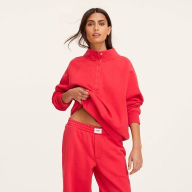 Women's Snap Mockneck Popover Sweatshirt - Parke x Target Red XXS/XS