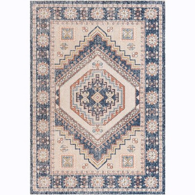 Mark & Day Bull Valley 5'3"x7' Rectangle Woven Indoor & Outdoor Area Rugs Denim: Stain-Resistant, Bohemian, Pet Friendly