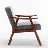 CAVINAS Upholstered Accent Chair,Mid Century Arm Chair with Wood Frame for Bedroom,Reading Room - 4 of 4