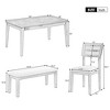 NicBex Dining Room Table Set for 6 Morden Dining Room Table with MDF Tabletop, 4 Chairs and 1 Bench for Kitchen - 2 of 4