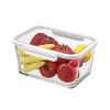 LunaLulinlk 14 cup rectangular glass food storage container with lid. - 2 of 4