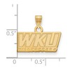 Black Bow Jewelry 14k Yellow Gold Plated Sterling Silver Western Kentucky Hilltoppers NCAA Small Pendant - 2 of 3