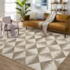 Coolmee Washable Area Rugs for Living Room Non Slip Low Pile Modern Geometric Farmhouse Dining Room Carpets for Bedroom Dorm - 4 of 4