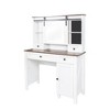 GlasFlength Modern Vanity Table Set with Flip top Mirror and LED Light, Dressing Table with Customizable Storage, White, 41.73"*15.75"*50.31" - 2 of 4