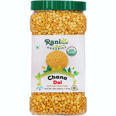 Organic Chana Dal (Split Chickpeas w/o Skin) - Rani Brand Authentic Indian Products