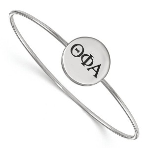 Black Bow Jewelry Sterling Silver Theta Phi Alpha Greek Life Bangle Bracelet 7 Inch - 1 of 3