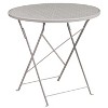 Flash Furniture Oia Commercial Grade 30" Round Indoor-Outdoor Steel Folding Patio Table Set with 2 Round Back Chairs - 3 of 4