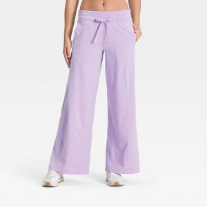 Women's Mid-Rise Foldover Wide Leg Pants - JoyLab™ - 1 of 3