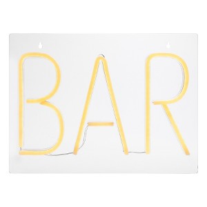 Northlight LED Bar NEON Lighted Wall Sign - 16" - Yellow - 1 of 4