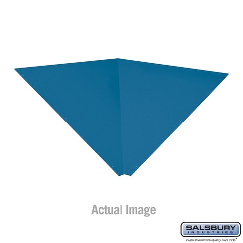 Salsbury Industries Corner Sloping Hood Filler Color: Blue, Size: 1" H x 15" W x 15" D - image 1 of 3