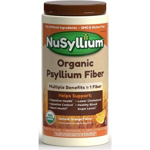 Nusyllium - Organic Natural Fiber Drink Mix, Natural Orange Flavor, 30.5 Oz - 1 of 4
