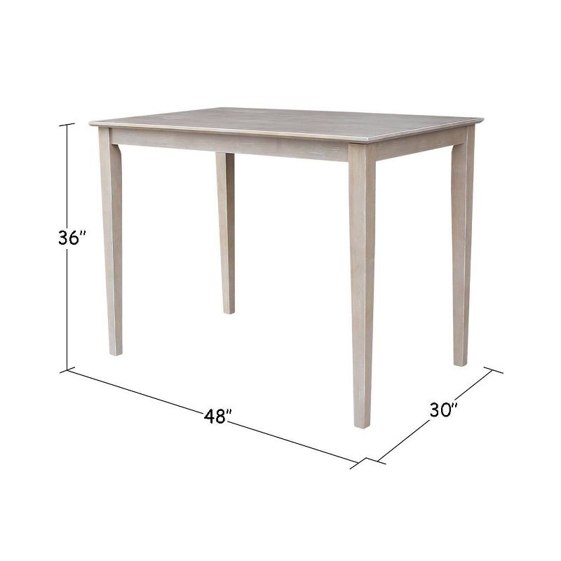 Solid Wood 30"X 48" Dining Table Weathered Gray - International Concepts, 6 of 7