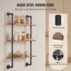 VEVOR Industrial Pipe Shelf, 3 Tier 24x7.87in, Wall-Mount Floating Rustic Wood Shelves Bracket Display Bookshelf, Storage Rack Sundries Holder,Black - 4 of 4