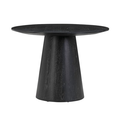 Sahara Black Oak and Marble Round Dining Table