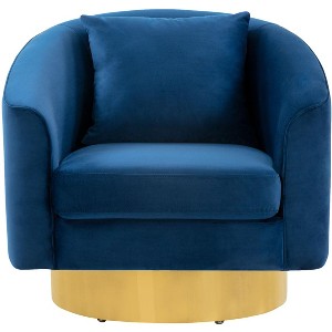 Joaquin Swivel Barrel Chair - SFV4765 - Safavieh Couture - 1 of 4