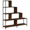 vidaXL Bookcase 4-Stair Smoked Oak 54.7 in.x13.2 in.x58.7 in. Engineered Wood - 2 of 4