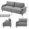 Loveseat Sofa Couch for Living Room, 80" Modern 2-Seater Couch £¬Comfy Mid Century Modern Couch for Bedroom, Office, Apartment, grey - 4 of 4