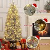 4.5ft Artificial Christmas Tree，Prelit Christmas Tree Design with 300 Warm White Lights, and Vintage Potted Base, Perfect for Home,Party Decoration - 4 of 4