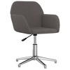 vidaXL Swivel Office Chair Dark Gray Fabric - 2 of 4