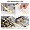 30 Piece Flatware Set Stainless Steel Silverware Set for 6, Include Cutter Fork Spoon Dishwasher Usable Mirror Polished Cutlery Set for Restaurant - 3 of 4