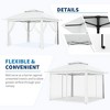 11x11 Pop Up Instant Gazebo Tent for Backyard, Pop Up Gazebo With Mosquito Netting, Outdoor Canopy Gazebos Waterproof With Portable Carrying Bag - 4 of 4