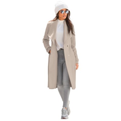 Women's Belted Long Coat - LASCANA