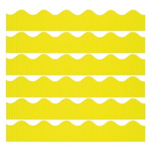 Bordette 50' x 2-1/4" Scalloped Border Canary 6 Rolls (PAC37086-6) - 1 of 2
