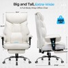 COMHOMA Big and Tall Office Chair 400lbs High Back Chair with Ergonomic Lumbar Support, Leather Executive Chair with Footrest - 2 of 4