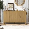 57.5" Modern Sideboard Buffet with Storage Racks, Adjustable Shelves & Side Hooks for Living Dining Room Entryway-3irtyhousy - 2 of 4