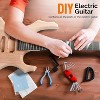 Glarry DIY Electric Guitar Kit, 6 Strings Mahogany Wood Body Maple Neck, Burning Fire Style - 2 of 4