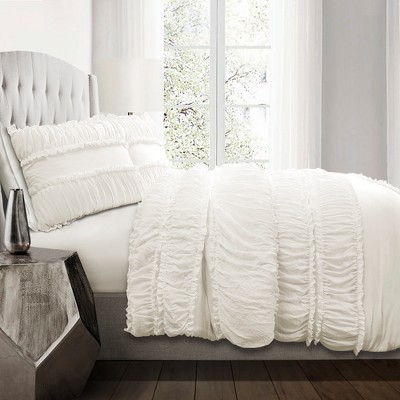 DKNY Velvet Shimmer Queen Pearl White LUXE Oasis Comforter &