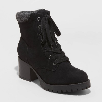 target black lace up boots