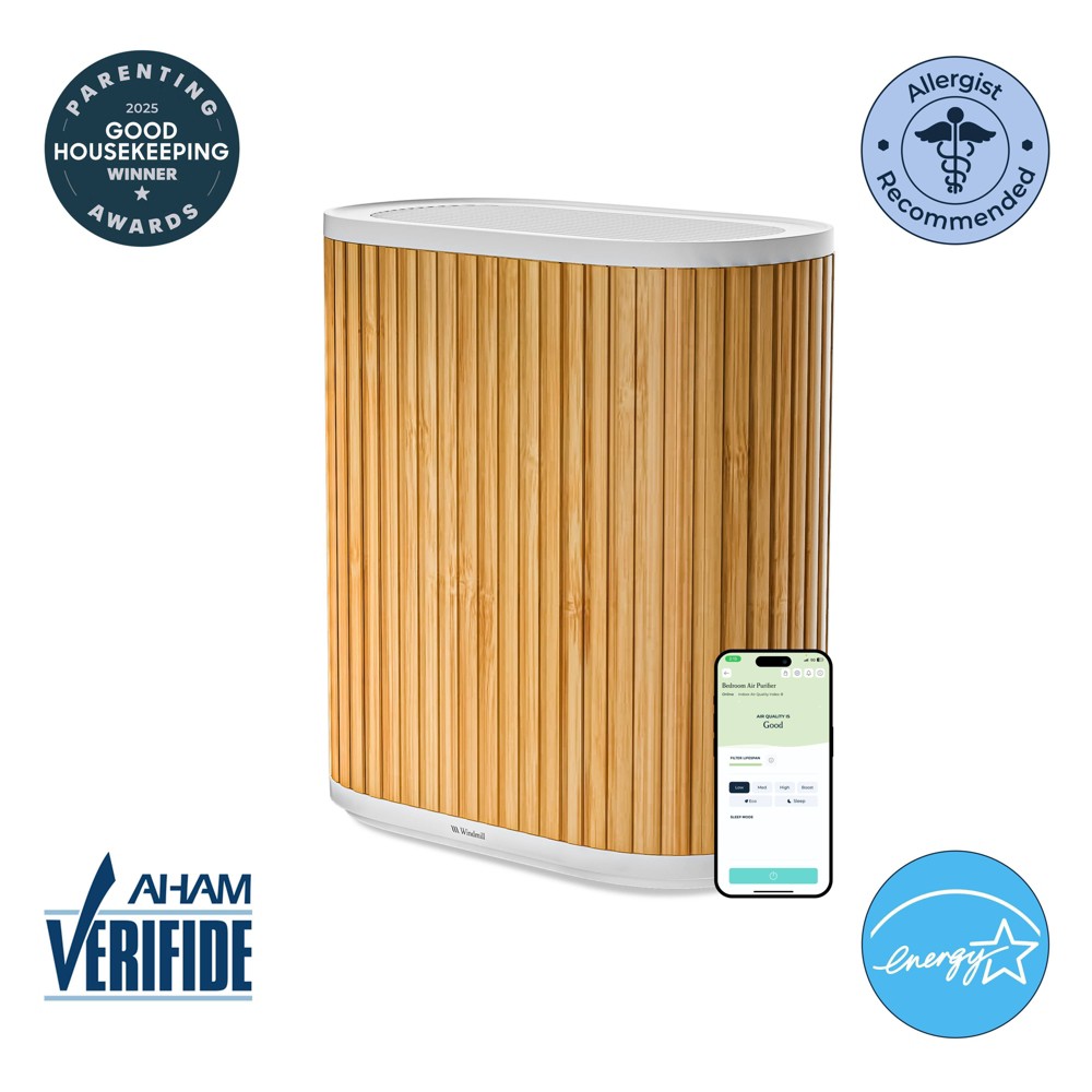 Windmill Air Heavy Duty 3-in-1 Medical Grade HEPA Air Purifier Bamboo