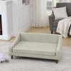Gulches Elevated Dog Sofa Bed,Pet sofa with modern irregular armrest design,Comfortable soft dog sofa-Beige - 3 of 4
