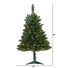 3ft. Spruce Artificial Christmas Tree with 50 Clear Lights and 154 Branches – Compact Festive X-Mas Décor Tree - 2 of 4