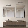 FONTOI Rectangular Bathroom Wall Mirror Modern Metal Frame Mirror with Shatter Resistant Design for Bedroom and Living Space, Silver, 36"*30"*1.1" - 4 of 4