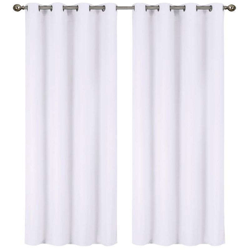 J&V TEXTILES Set of Two 54" x 84" Insulated Grommet Top Blackout Curtain Panels, 2 of 3
