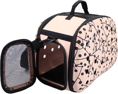 Narrow Shelled Military Grade Designer Pink Pet Carrier Up to 40 LBS