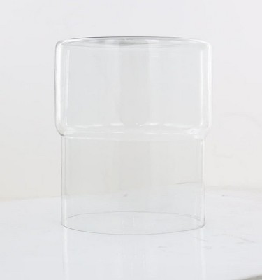 Clear Round Glass Modern End Table