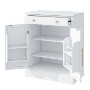 LunaLulinlk Modern Freestanding Kitchen Pantry,Buffet Food Storage, Coffee Bar Cabinet with Drawer - 1 of 4